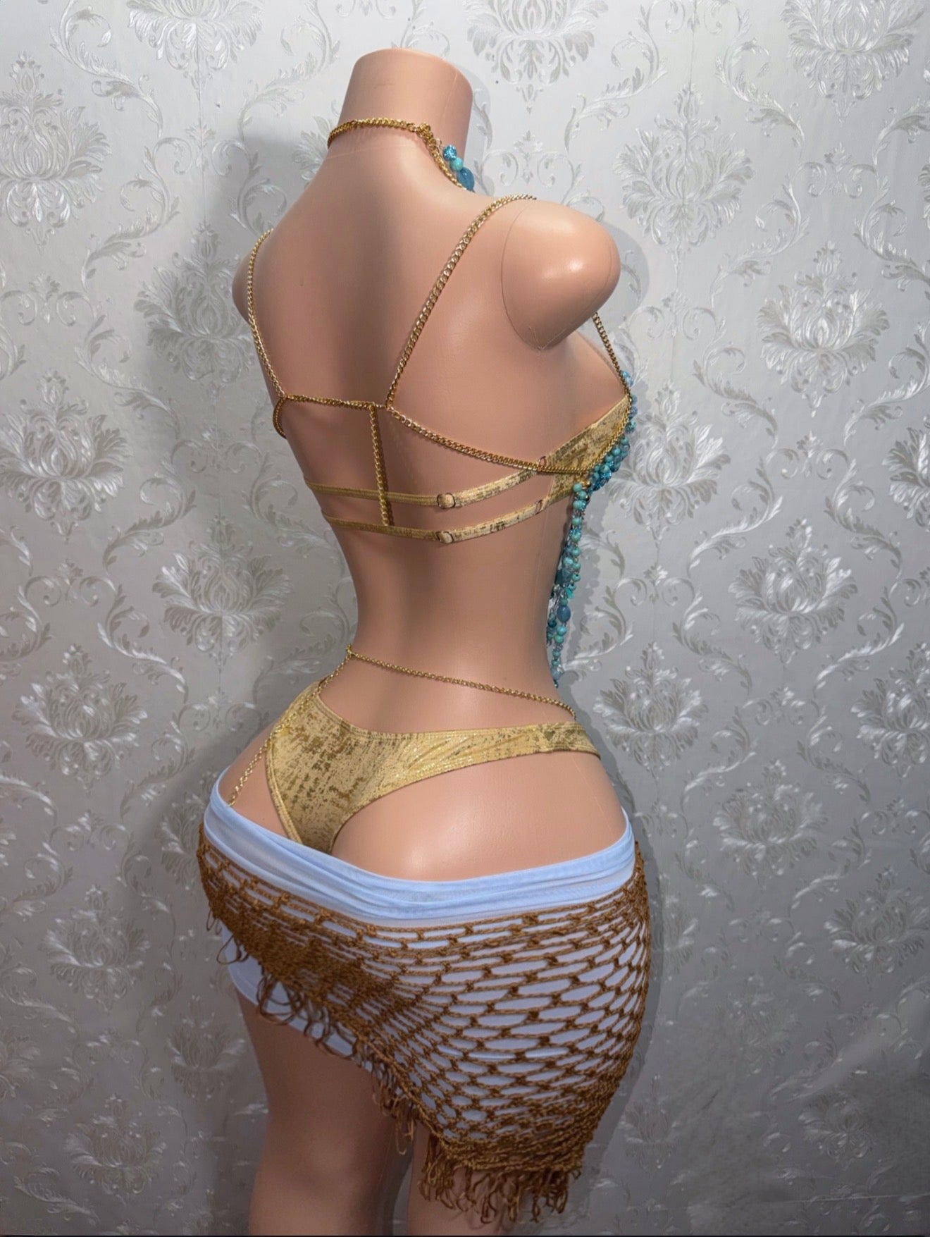Bohemian Temptress Beaded Top 7 Piece Set Top Fits All Sizes
