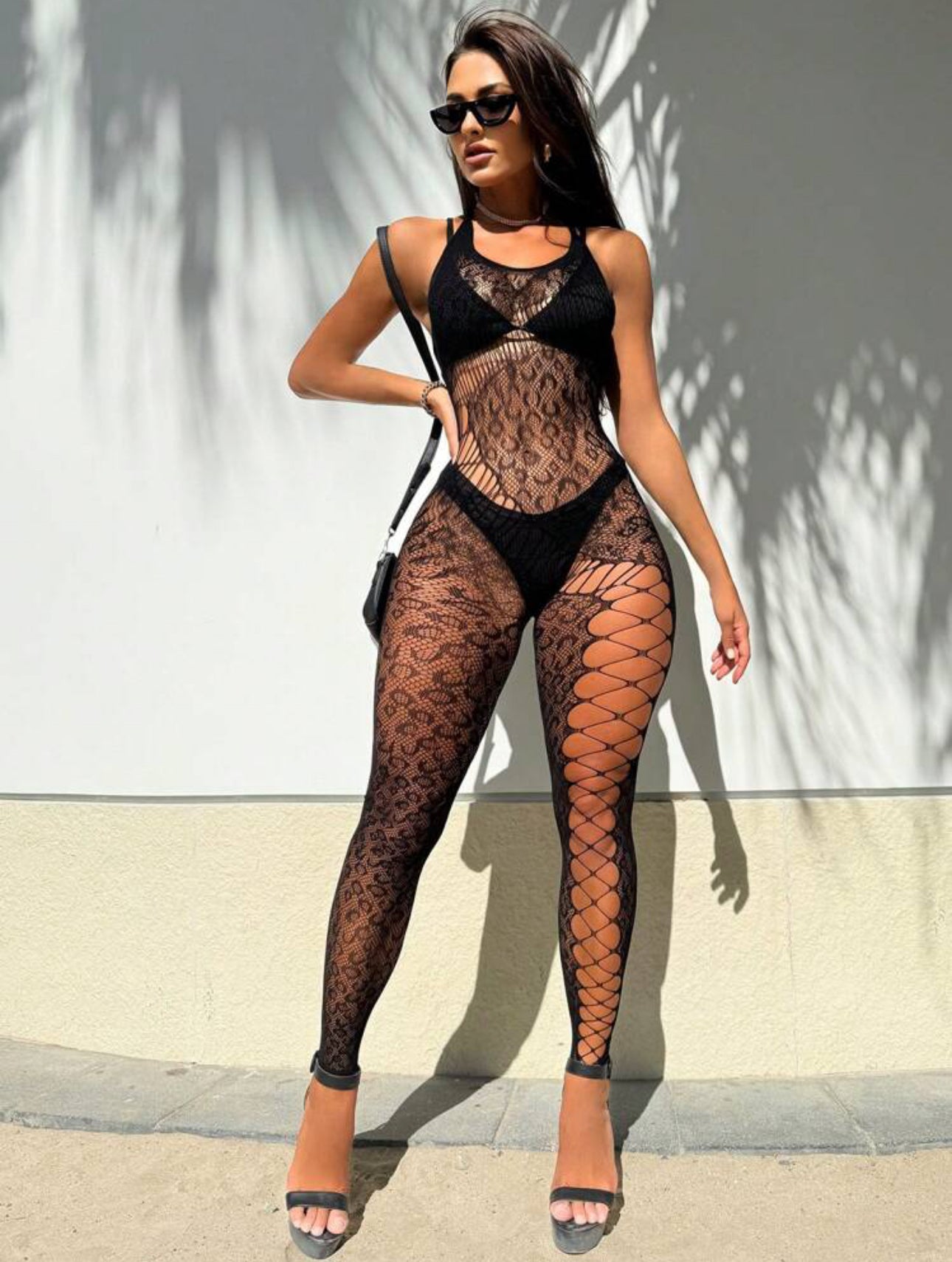 Miami Babe — Clubwear Fishnet Jumpsuit fits XS-L