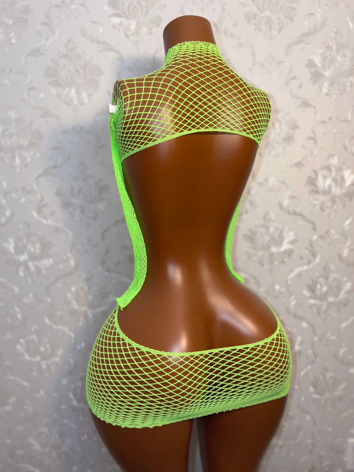 Lex Hollowed Out Sides Fishnet Dress Fits XS-L