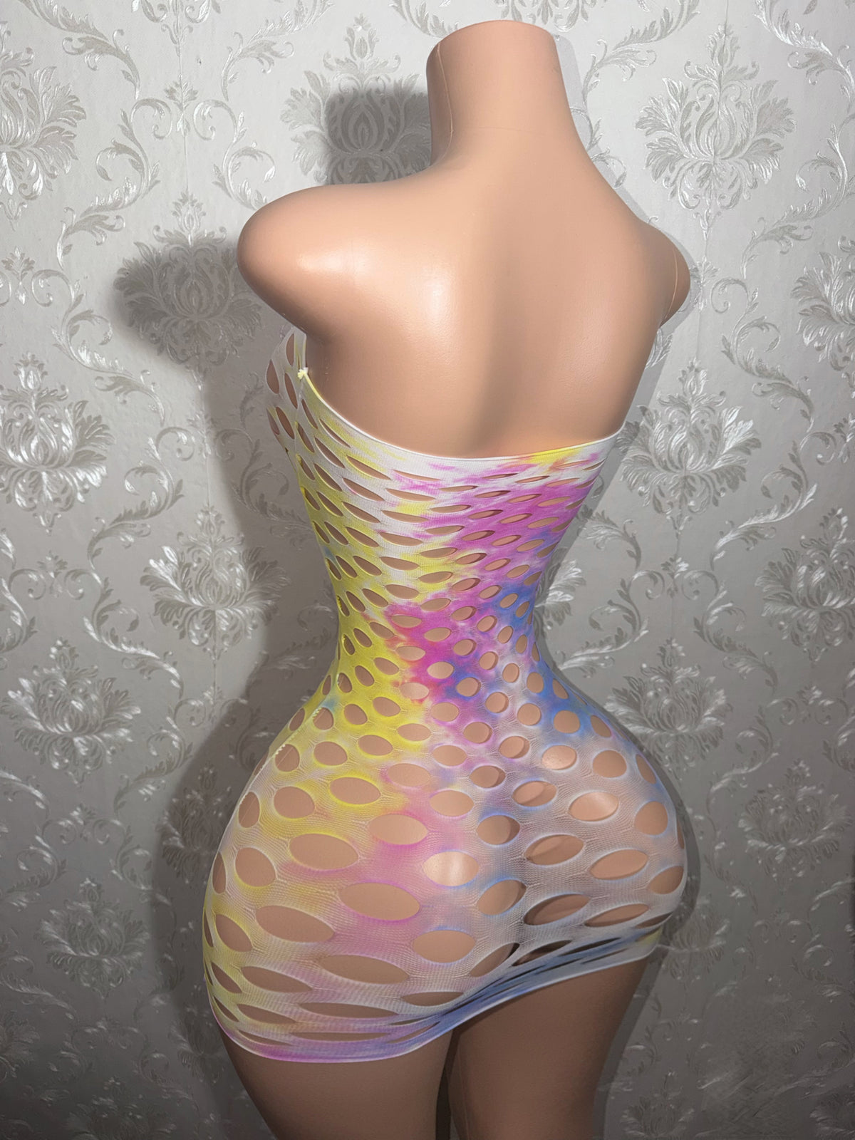 Money Maker Fishnet Dress Fits XS-XL