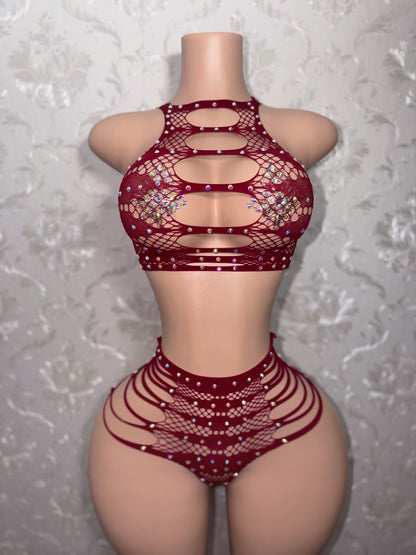 Nairobi Fishnet Cheeky Set Fits XS-L
