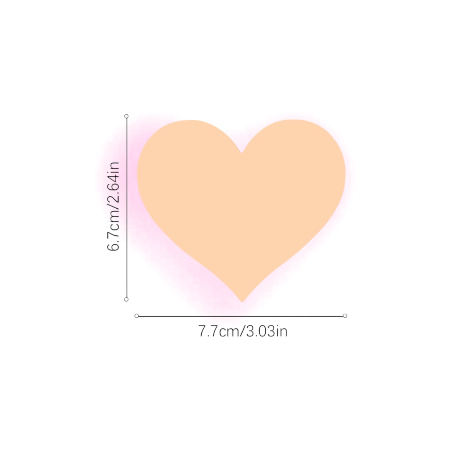 Heart Pasties - Solid Colors 1 Pair