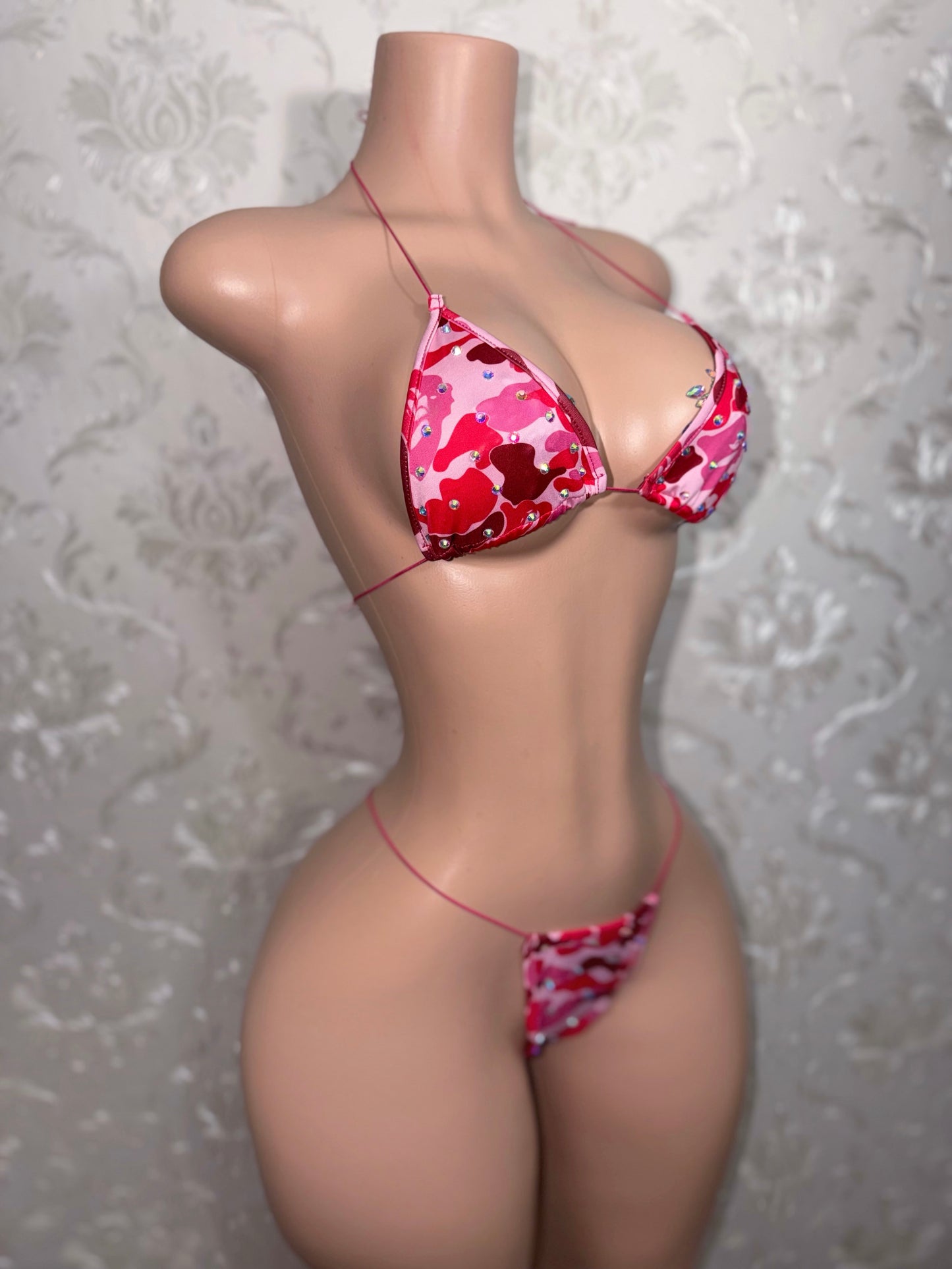 Jungle Doll Pink Camo Bikini Fits XS-L