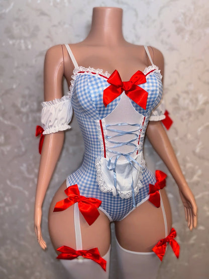 Dorothy Costume 4 Piece Set Includes Headband