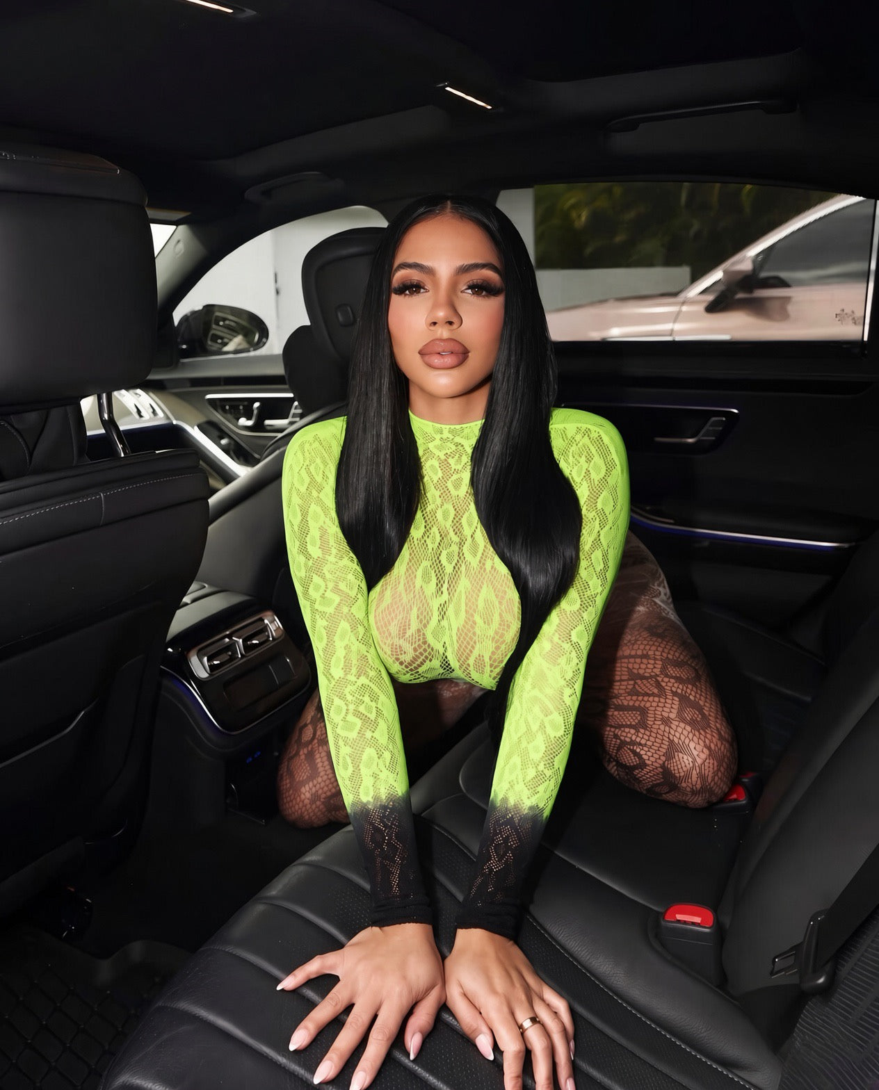 Holy Smokes Ombre Cheetah Fishnet M-XXL