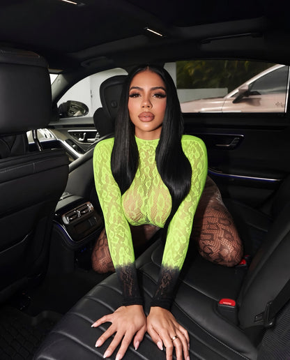 Holy Smokes Ombre Cheetah Fishnet M-XXL