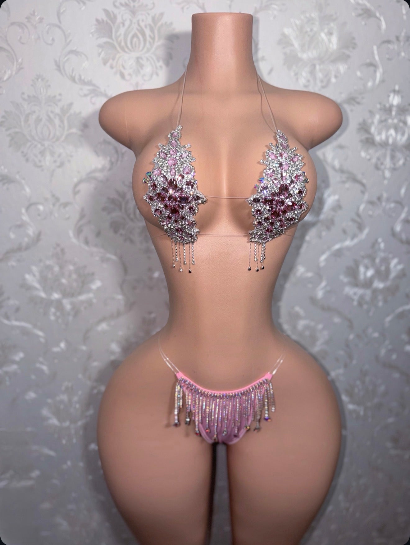 Dripping In Diamonds Crystal Bikini Birthday Set Upgraded Tassels
