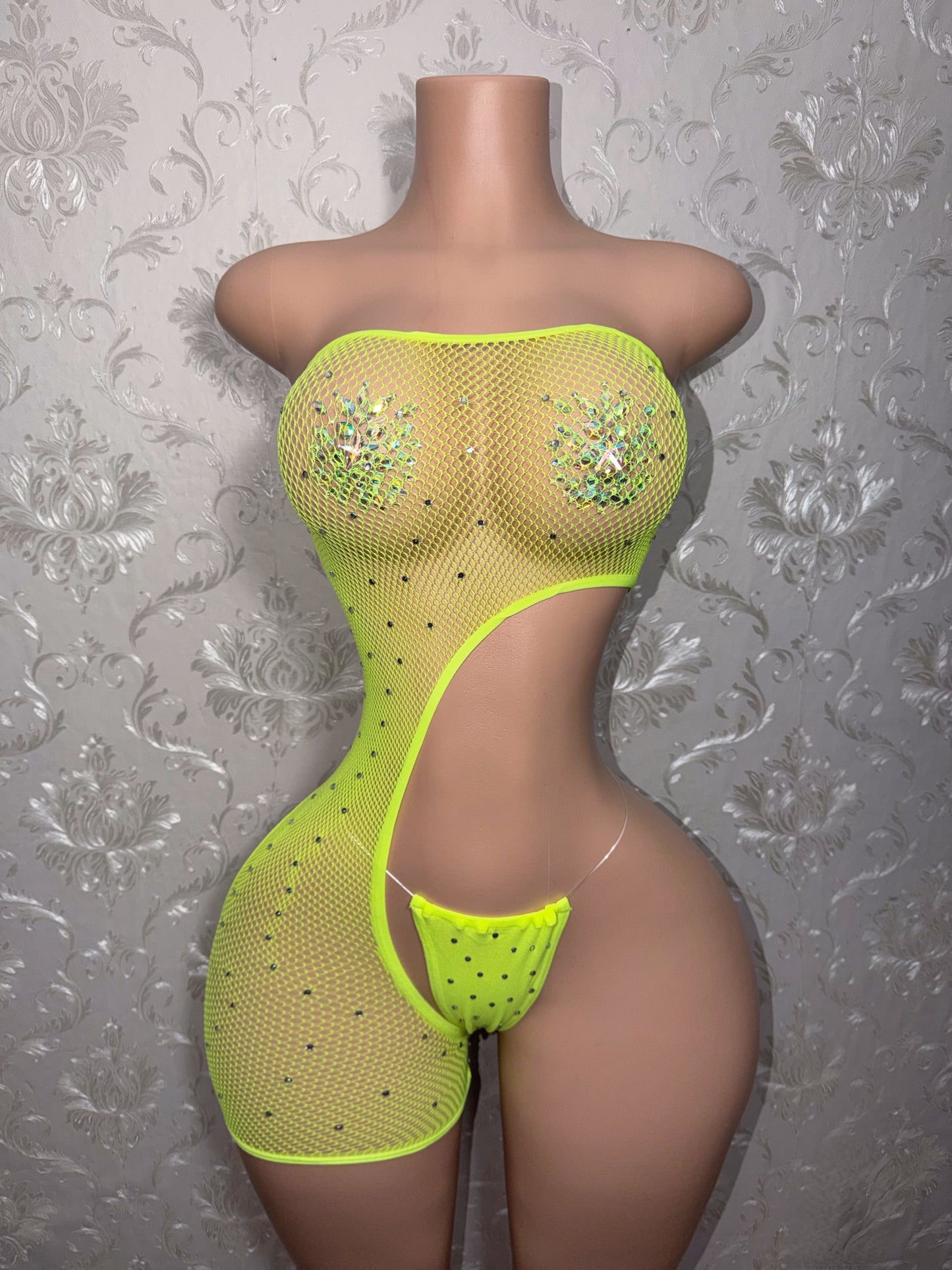 Boss Chick Mesh 2 Piece Romper Set Fits XS-L