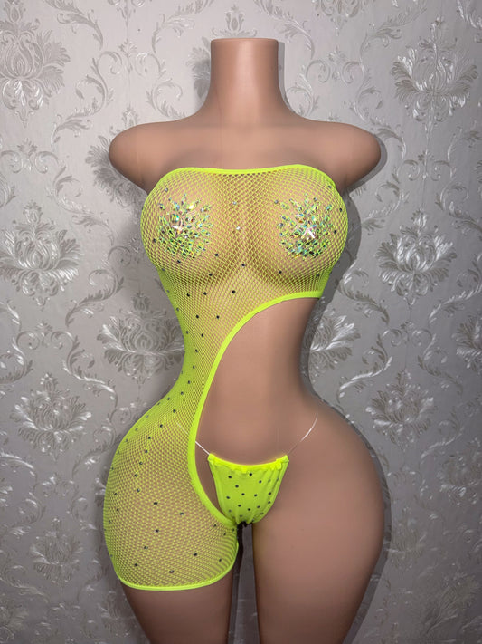 Boss Chick Mesh 2 Piece Romper Set Fits XS-L