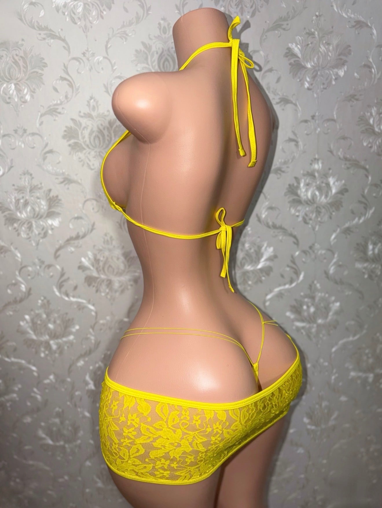 Lemon Squeezy Pastel Yellow Kawaii Lace Skirt Set Fits XS-L