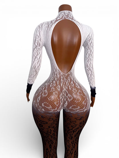 Holy Smokes Smokey Ash Ombre Cheetah Fishnet M-XXL