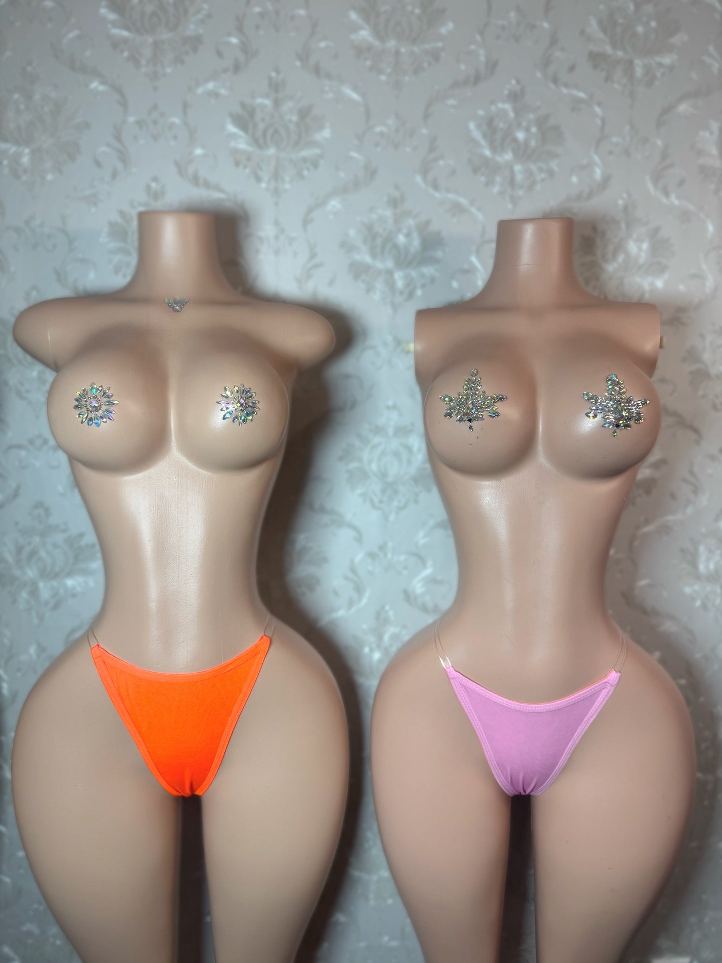 Corded Thong Optional Rhinestones 1 Piece Single One Size XS-XL