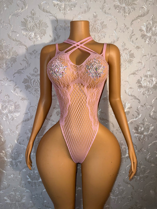 Sultry Vixen — Crotchless Lace Bodysuit Fits XS-L