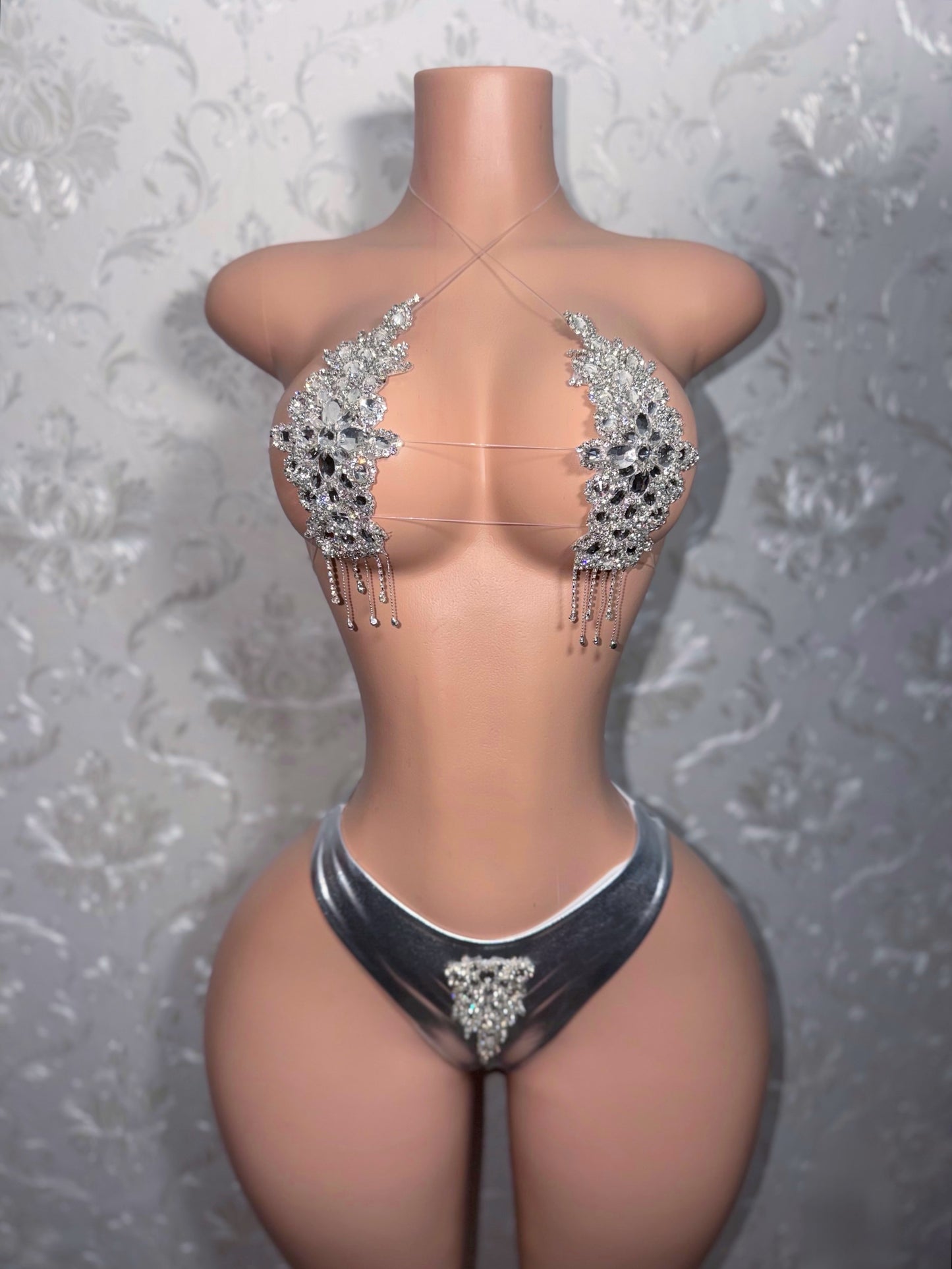 High Priestess Crystal Bikini Birthday Set With Tassels