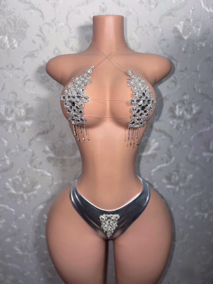 High Priestess Crystal Bikini Birthday Set With Tassels