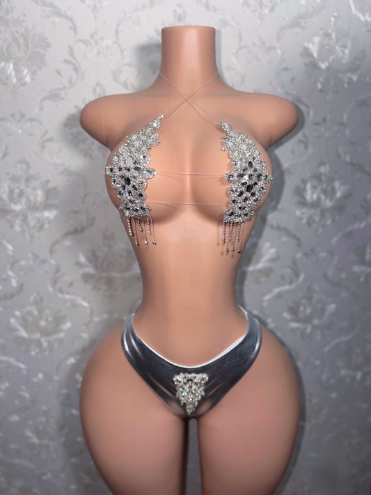 High Priestess Crystal Bikini Birthday Set With Tassels