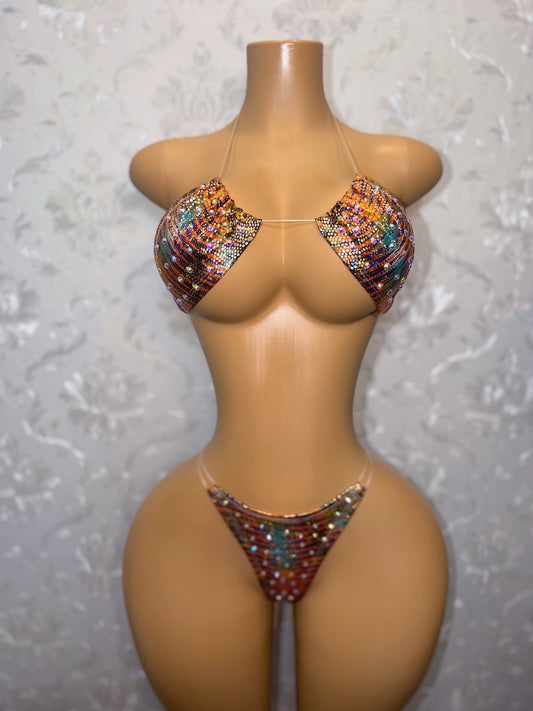 Indya Traditional Triangle Bikini with Rhinestones