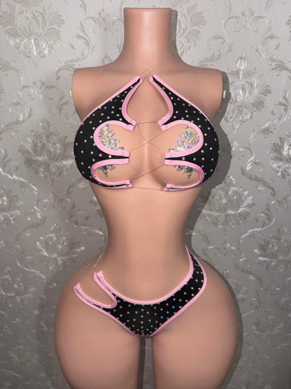 Mamacita Bikini With Lex Fishnet 4 Piece Set