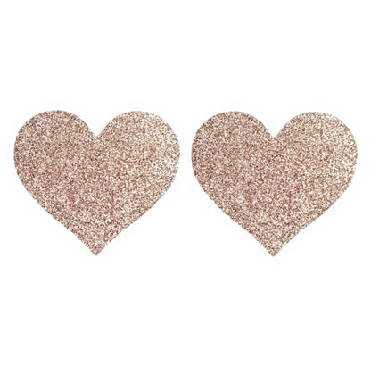 Glitter Pasties Rose Gold Heart