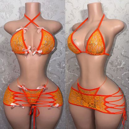 Floral Lace Kawaii Skirt Set Collection Fits XS-L