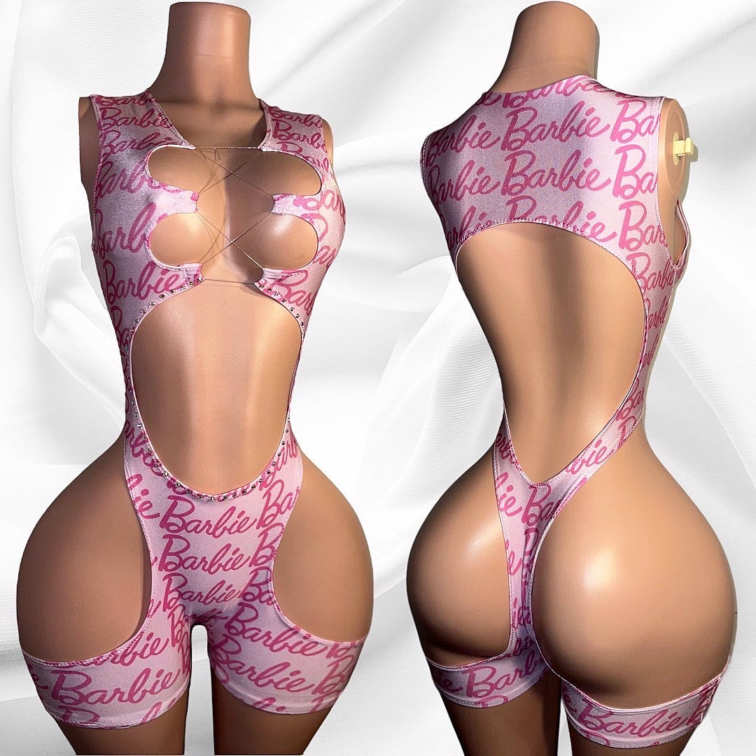 Stacie — Pink Romper by SD Xotic Exotic Dancewear Baddie Boutique