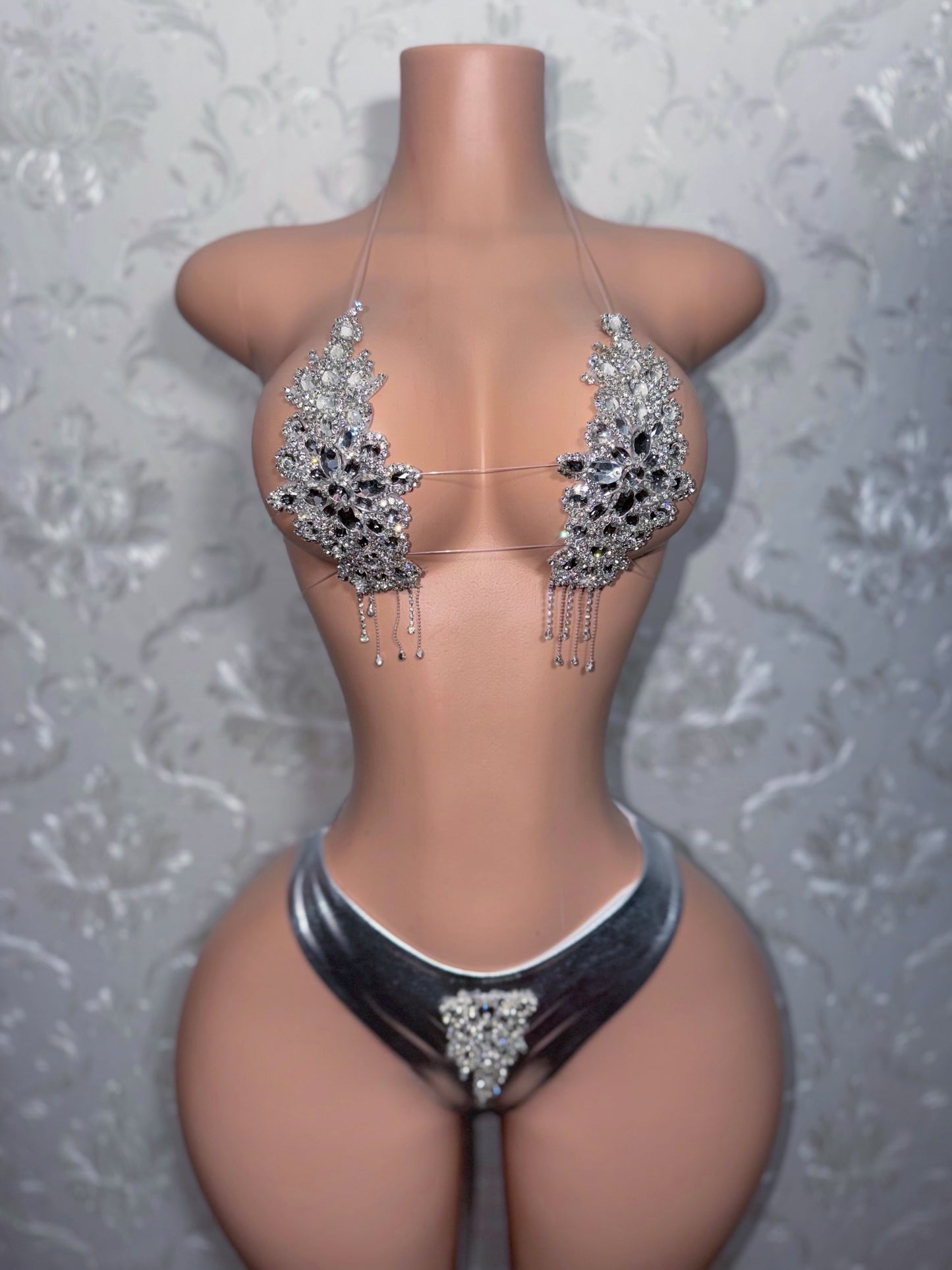 High Priestess Crystal Bikini Birthday Set With Tassels