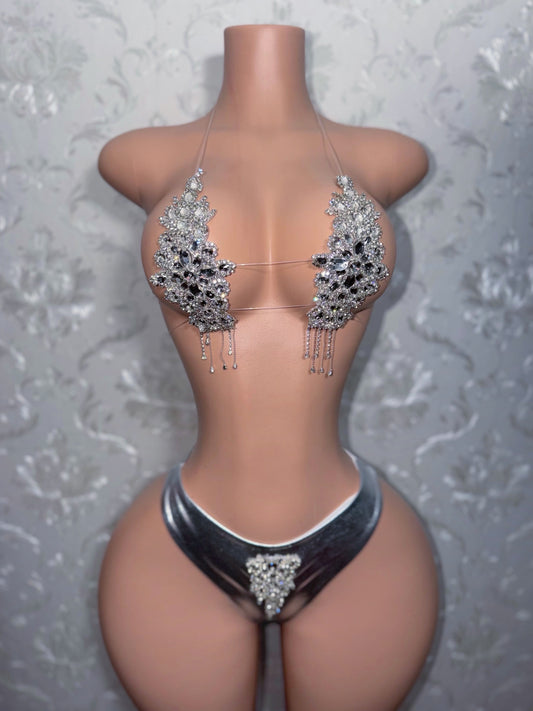 High Priestess Crystal Bikini Birthday Set With Tassels