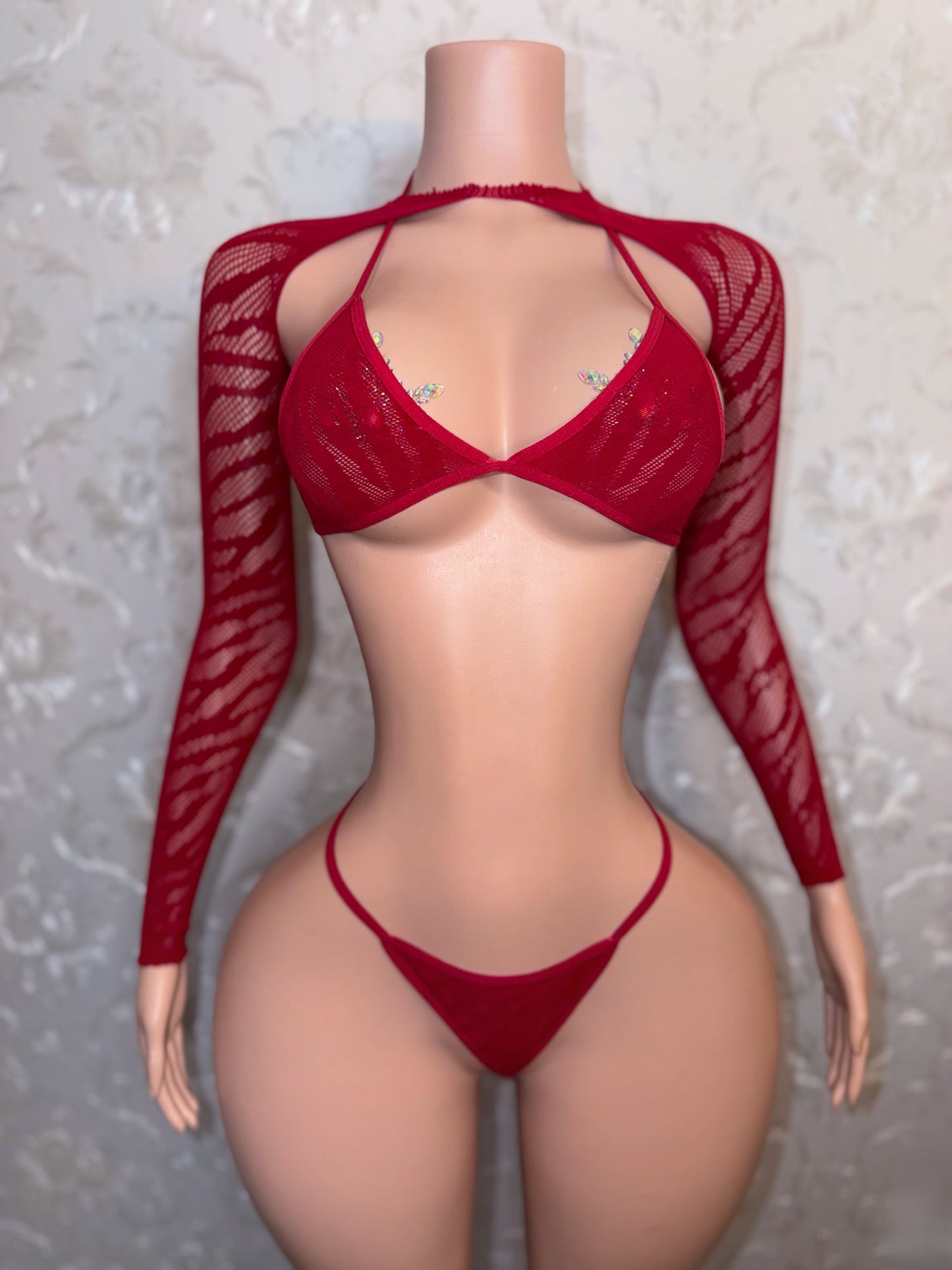 Zebra Mesh Kini 4 Piece Set Fits XS-L