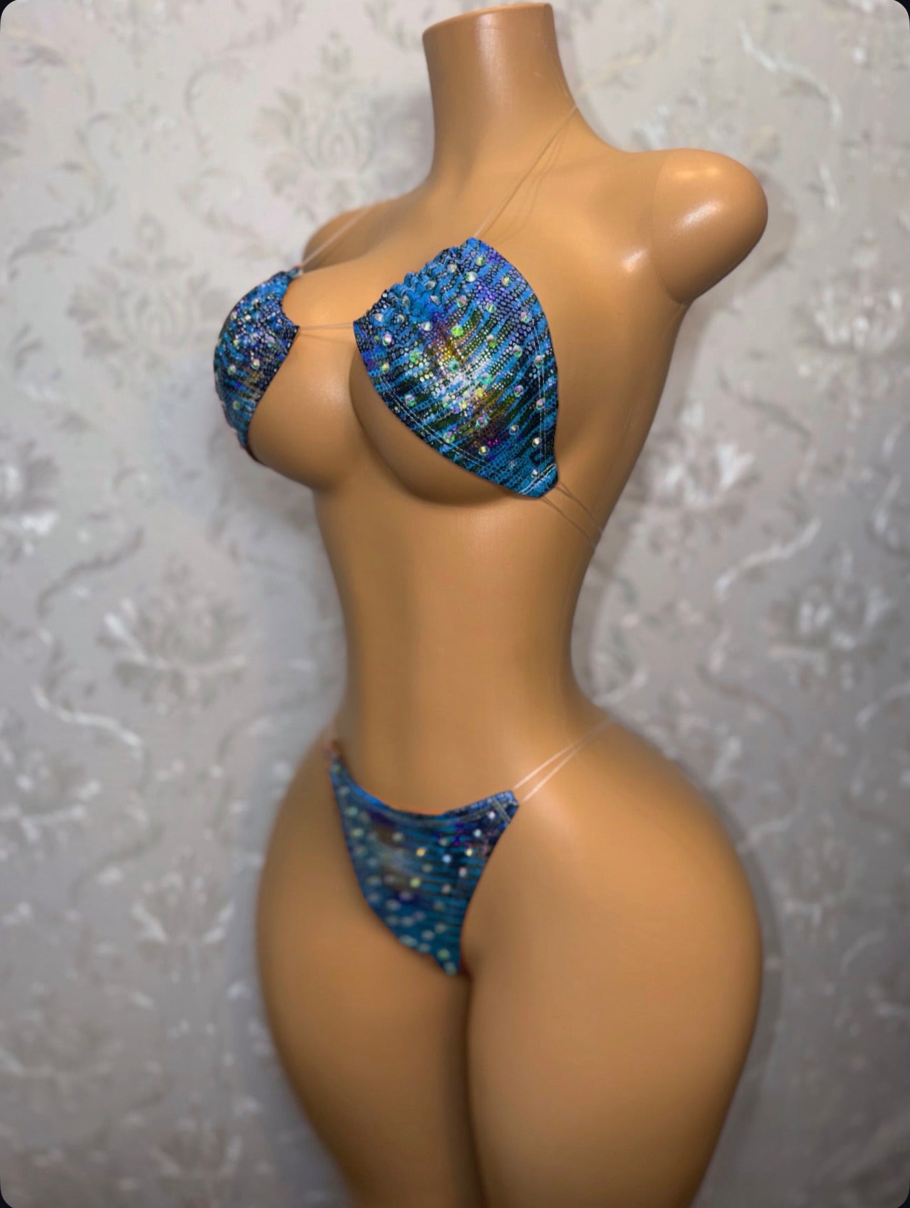 Neytiri Traditional Blue Tribal Triangle Bikini