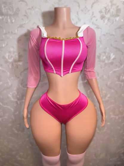 Sleeping Beauty Sexy Cosplay 4 Piece Set