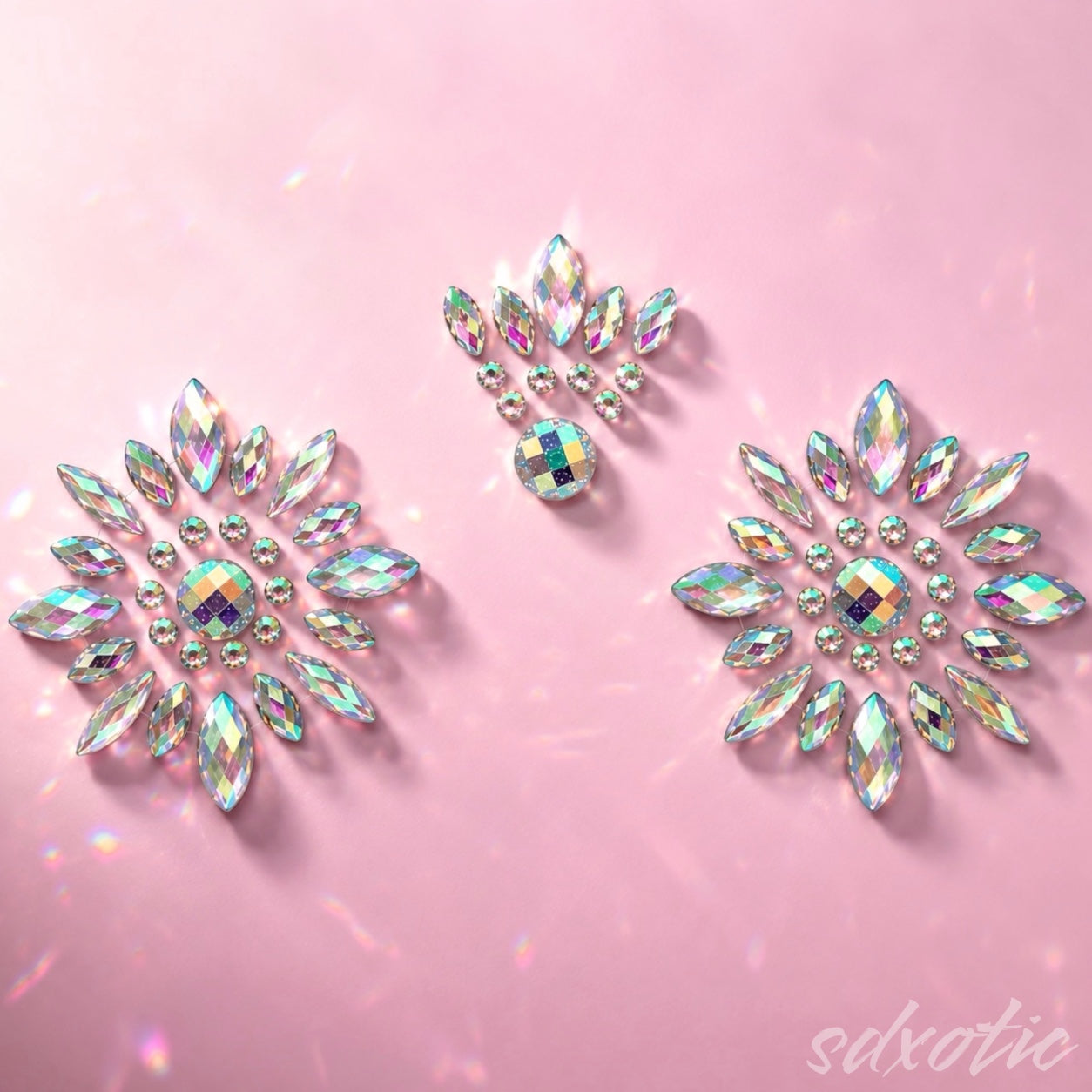 Crystal Pasties Mini Nipple Sticker 3 Piece Set