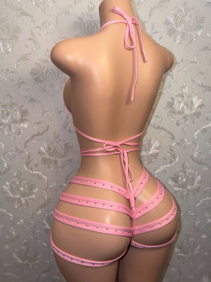 Georgia Peach Booty Cage Shorts Set Fits S-L