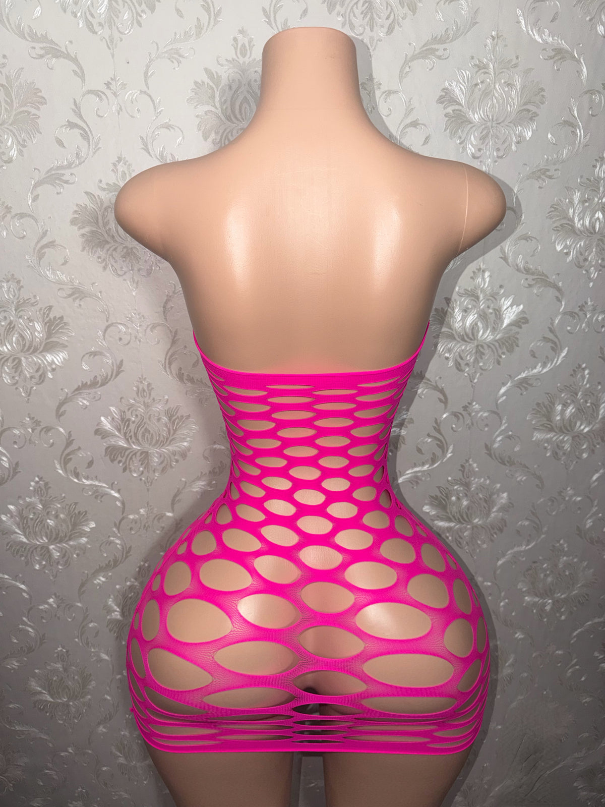Money Maker Fishnet Dress Fits XS-XL
