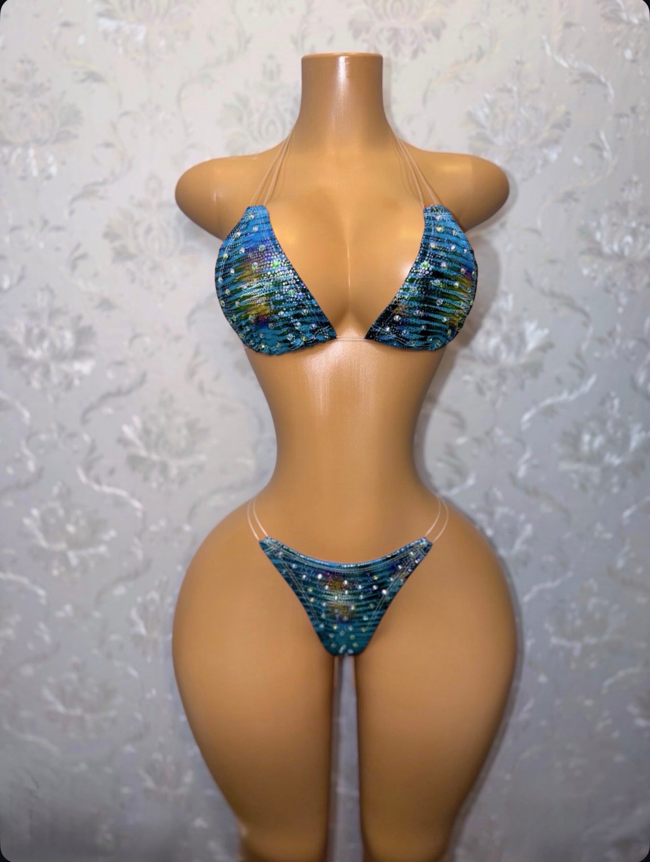 Neytiri Traditional Blue Tribal Triangle Bikini