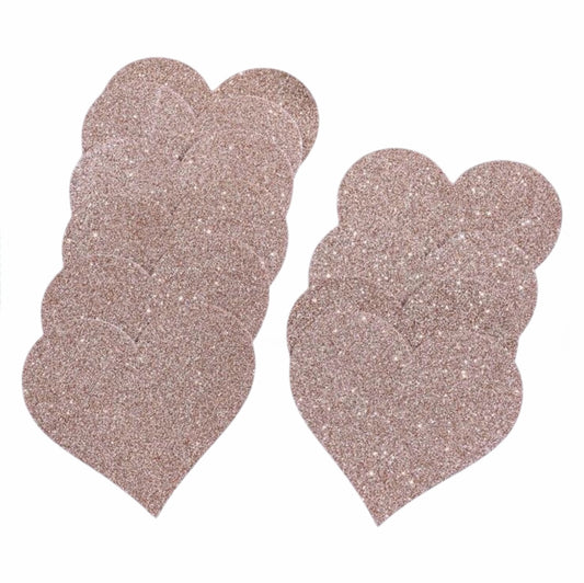 Glitter Pasties Rose Gold Heart