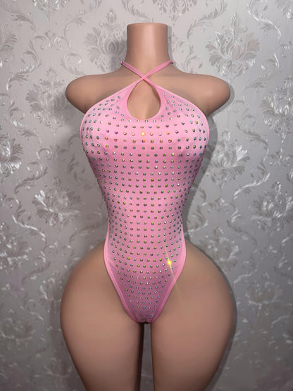 Dream Girl Rhinestone One Piece with Adjusters Fits S-L