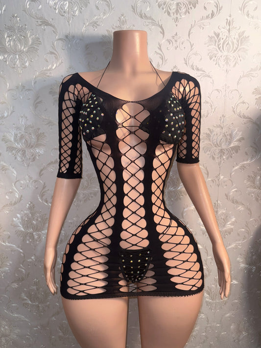Giana Dress — 3 Piece Set Dress and Rhinestone Bikini