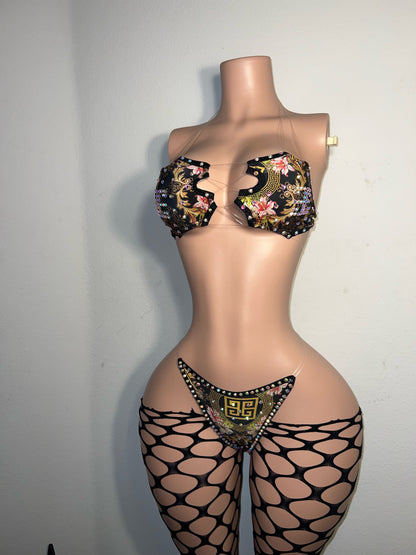Vixen 2 Piece Optional Cutoff Fishnets