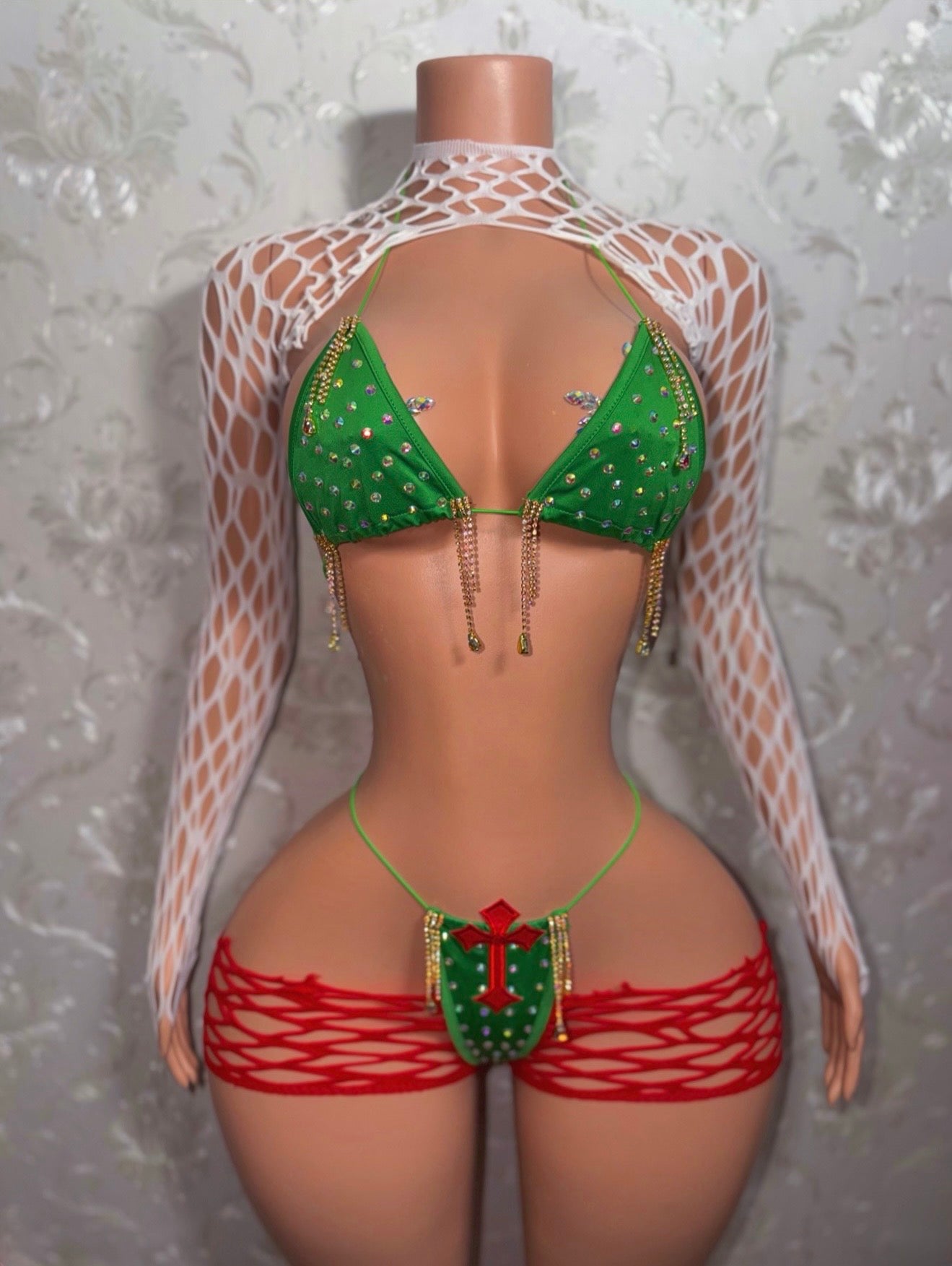 La Fuega Tri Color Tassel Bikini Set XS-L