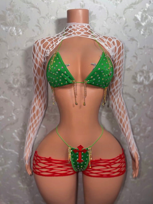 La Fuega Tri Color Tassel Bikini Set XS-L