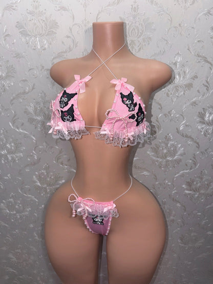 Kawaii Kouture Custom Ruffle Trim Bikini