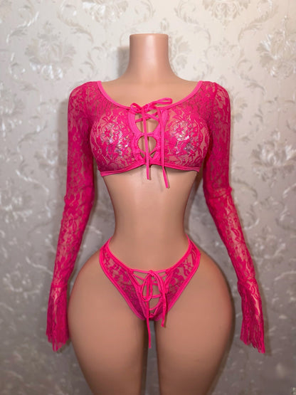 Garden Nympho Lace Tulip Sleeve Set Fits S-L