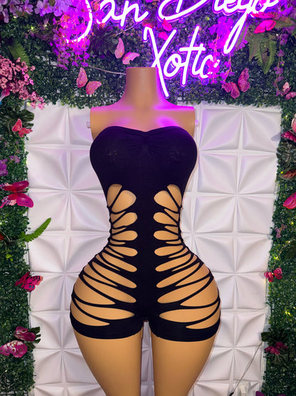 Jae Mesh Slits Romper Fits S