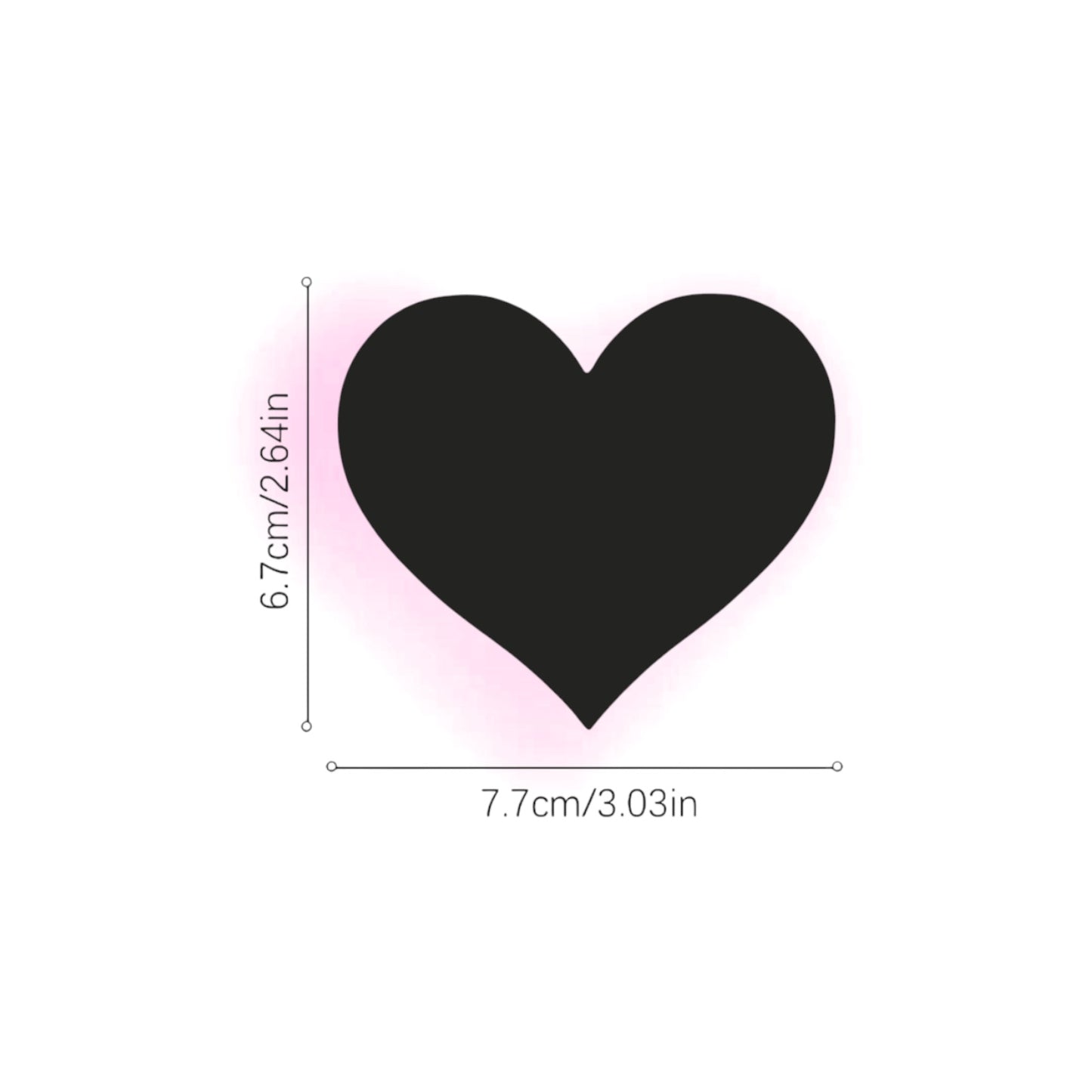 Heart Pasties - Solid Colors 1 Pair