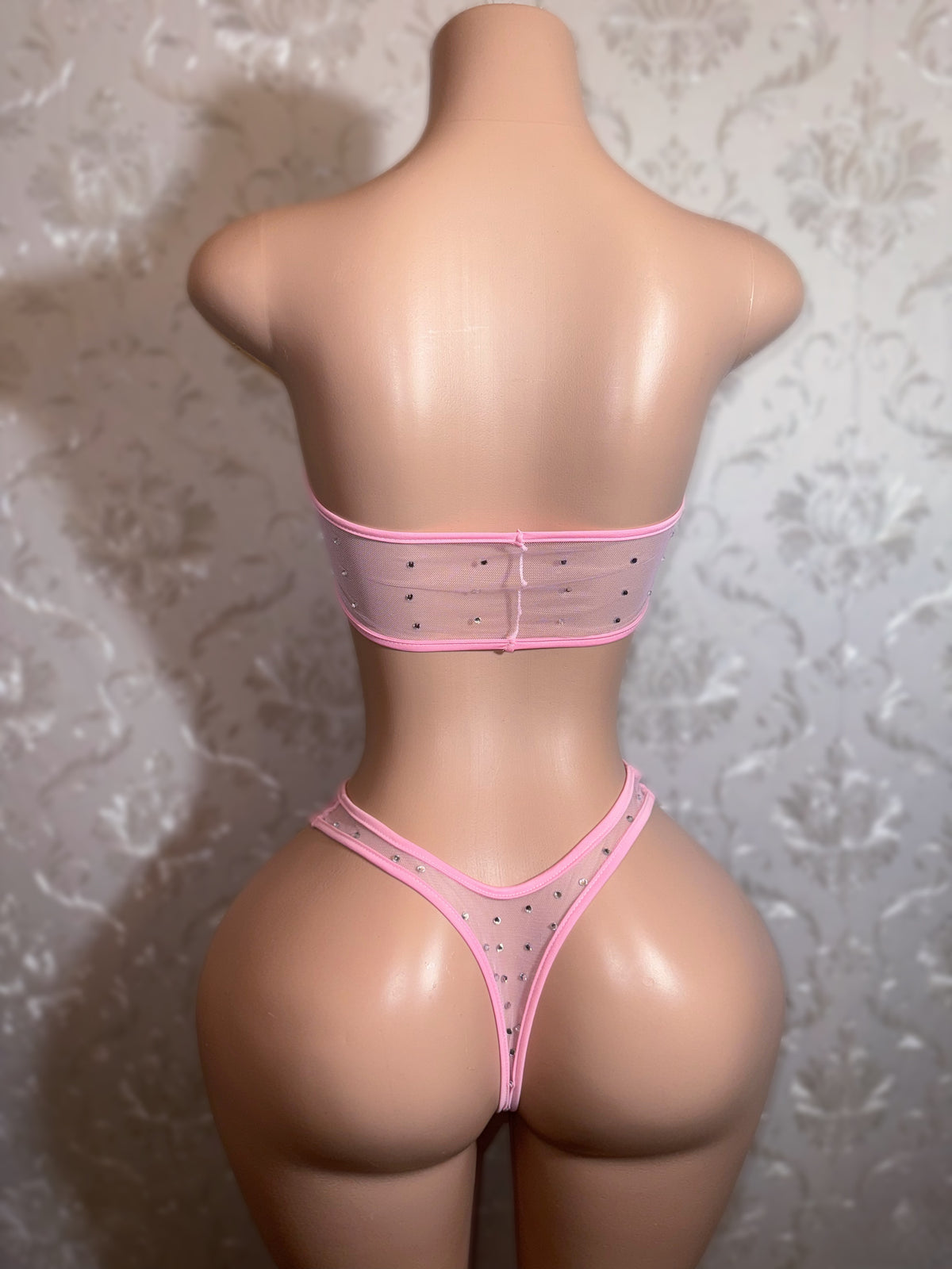 Madeline High Waist 2 Piece Mesh Bikini Fits S-M