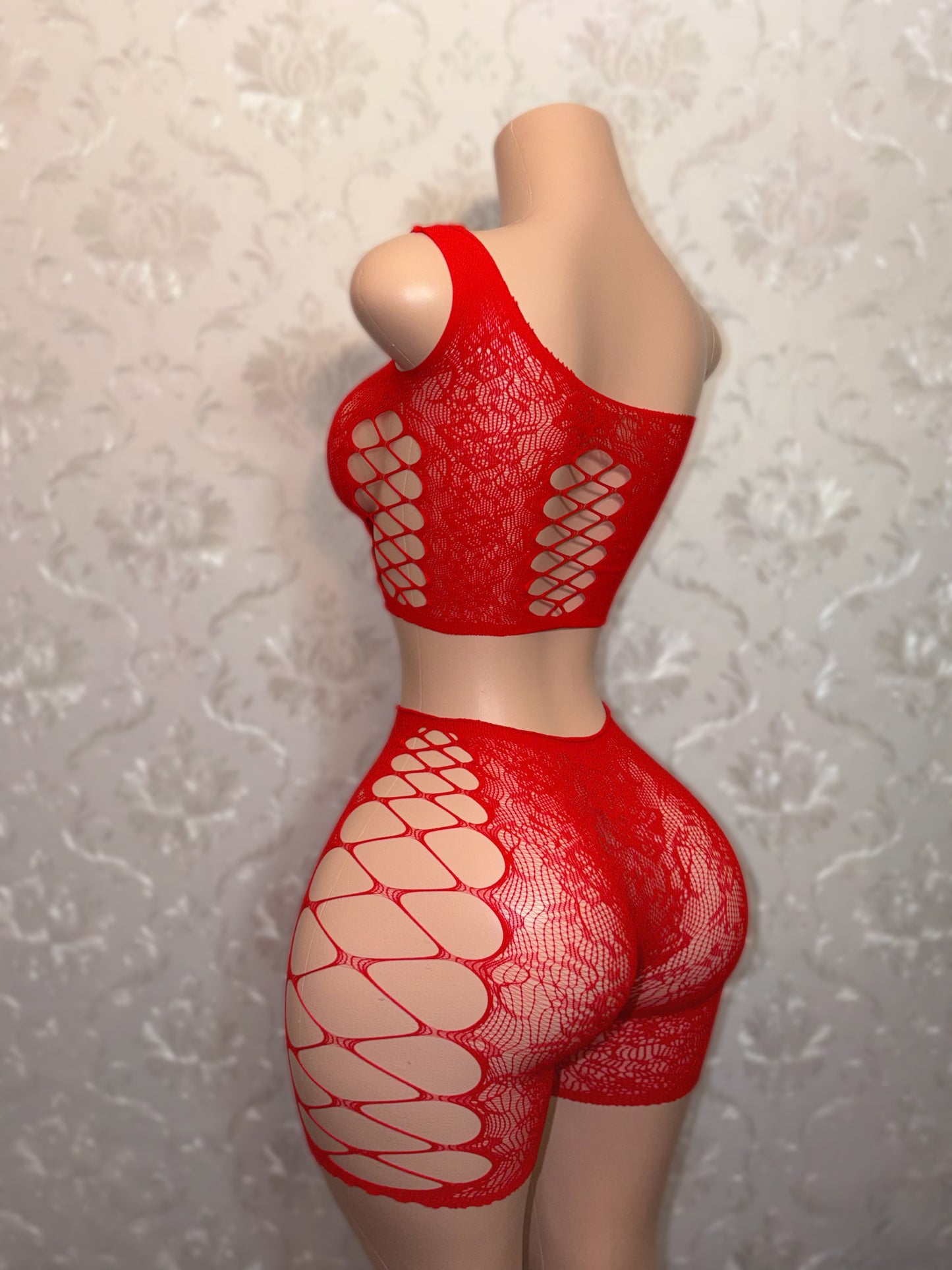 Penelope Fishnet Shorts Set Fits XS-L