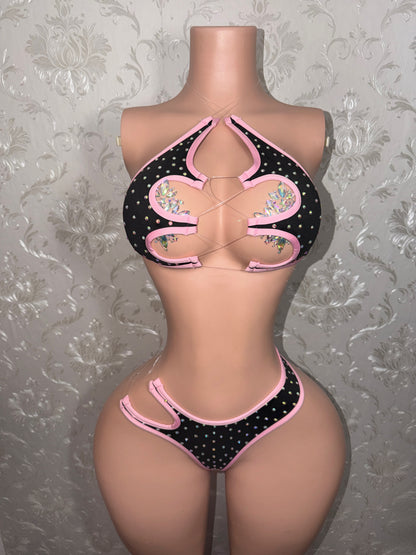Mamacita Bikini With Lex Fishnet 4 Piece Set
