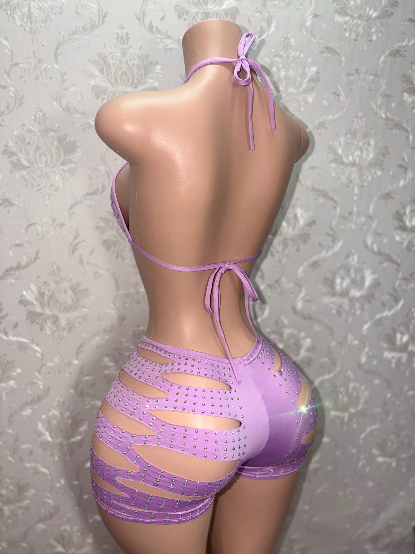Valentina Diamond Slits Shorts Set fits S-L
