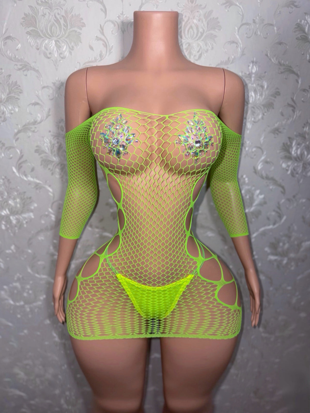 Teyana Fishnet DRESS ONLY Fits XS-L