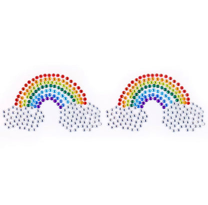Rhinestone Pasties — Rainbow and Unicorn